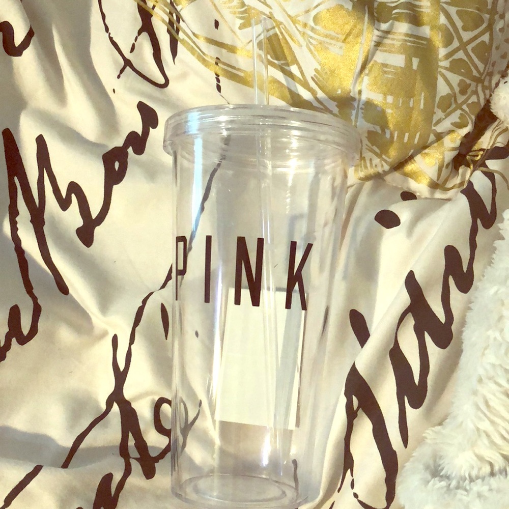 NWT Pink Victoria’s Secret reusable water cup